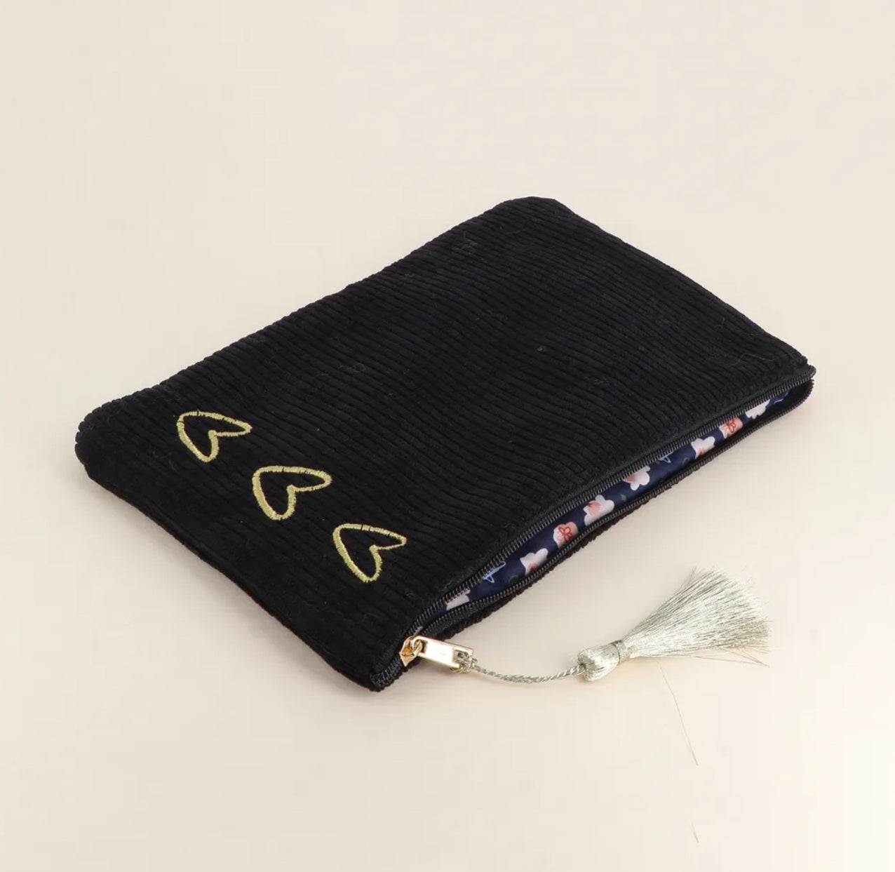 Pochette 3 COEURS - Noir