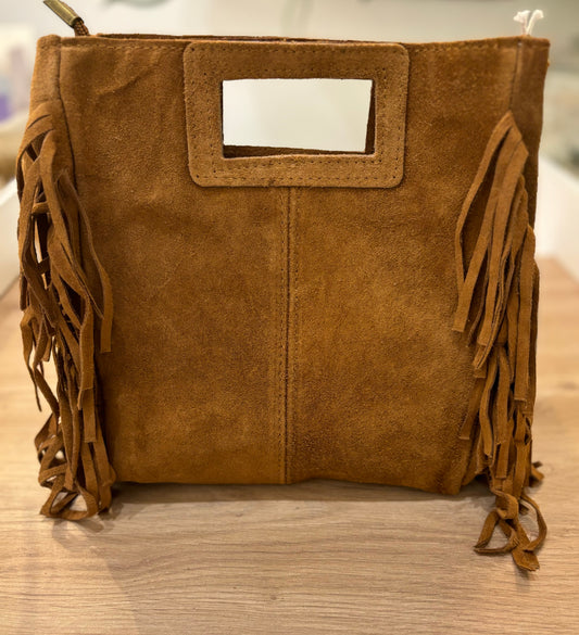 Sac MARION - Camel - Cuir Daim