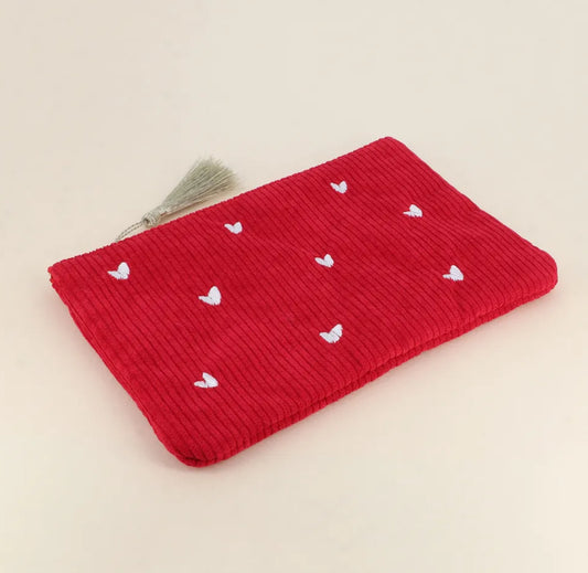 Pochette PETITS CŒURS - Rouge