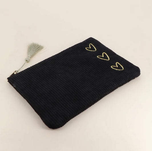 Pochette 3 COEURS - Noir
